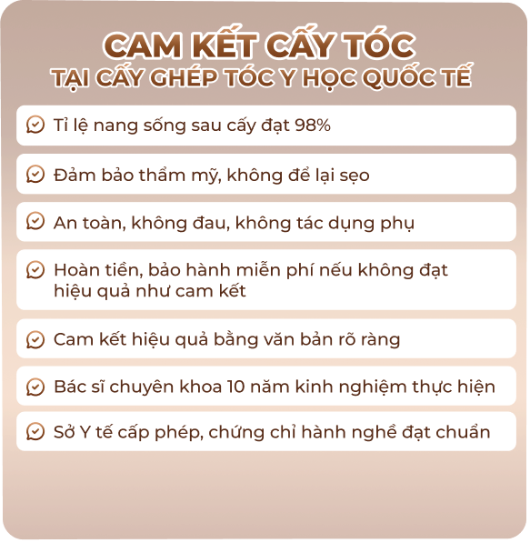 Cam kết cấy tóc
